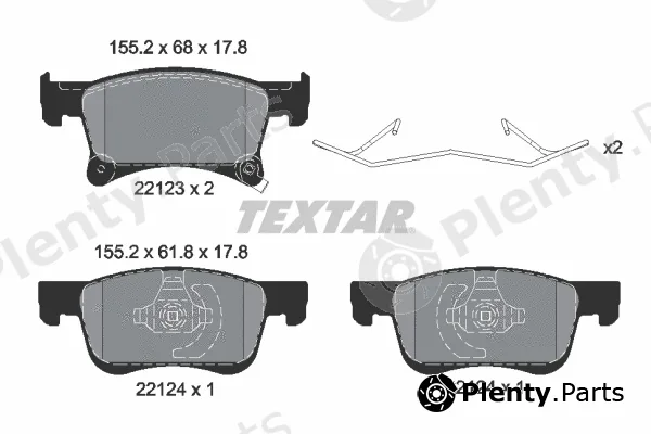 Textar 2212301 — Brake Pad Set, disc brake Q+