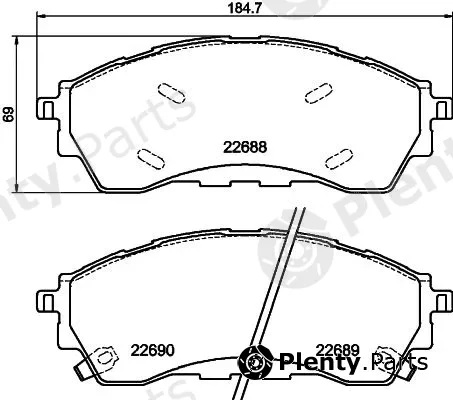Textar 2268803 — Brake Pad Set, disc brake Q+