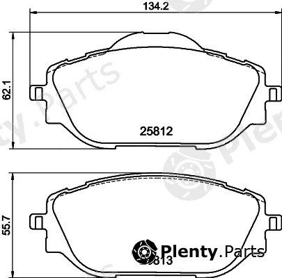 Textar 2581201 — Brake Pad Set, disc brake Q+