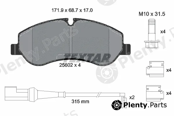 Textar 2560201 — Brake Pad Set, disc brake Q+