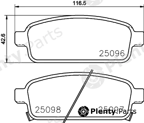 Textar 2509603 — Brake Pad Set, disc brake