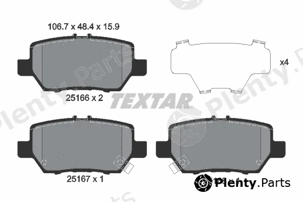 Textar 2516601 — Brake Pad Set, disc brake