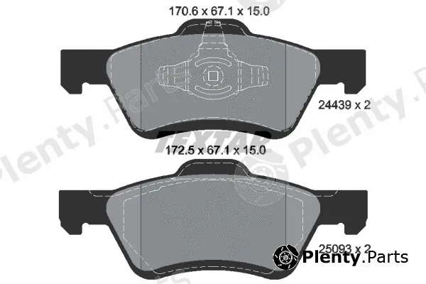 Textar 2443901 — Brake Pad Set, disc brake Q+