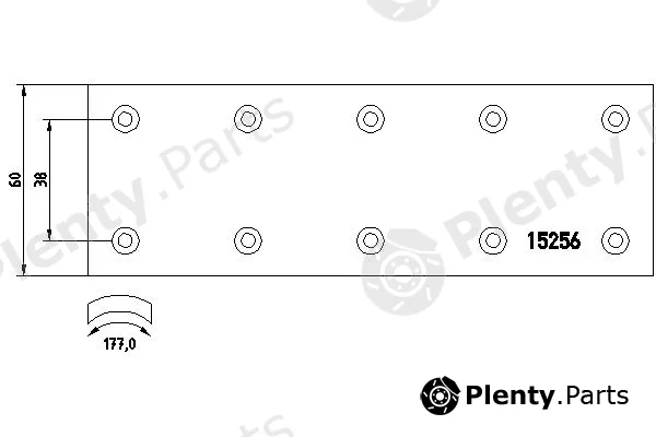 Textar 15256 — Brake Lining, drum brake