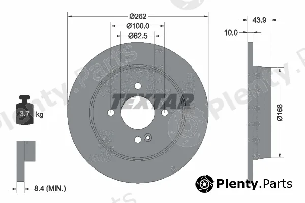 Textar 92242203 — Brake Disc PRO