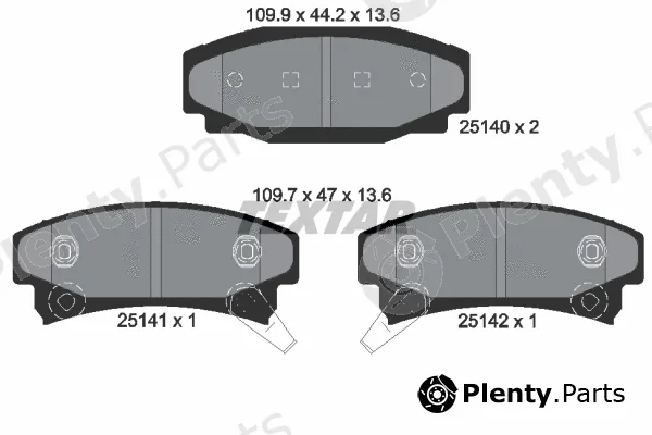 Textar 2514001 — Brake Pad Set, disc brake