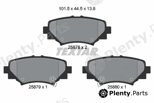 Textar 2587801 — Brake Pad Set, disc brake