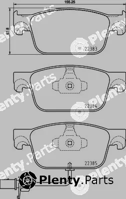 Textar 2238304 — Brake Pad Set, disc brake Q+