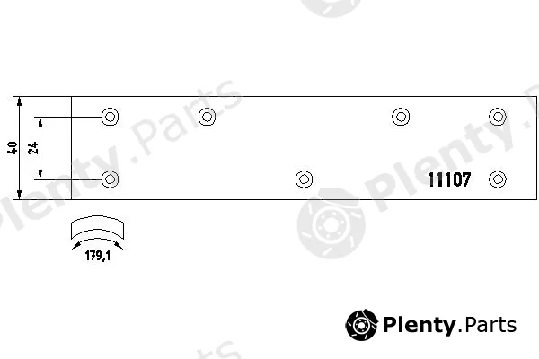 Textar 11107 — Brake Lining, drum brake