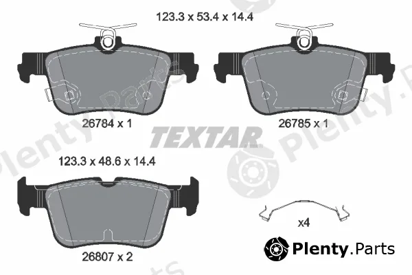 Textar 2678402 — Brake Pad Set, disc brake Q+