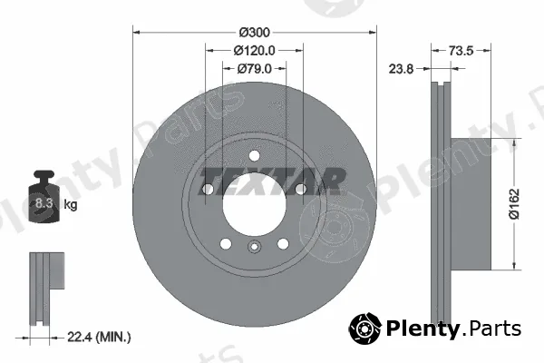 Textar 92137705 — Brake Disc PRO+