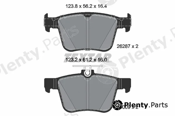 Textar 2628701 — Brake Pad Set, disc brake Q+