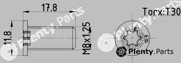 Textar TPM0013 — Bolt, brake disc