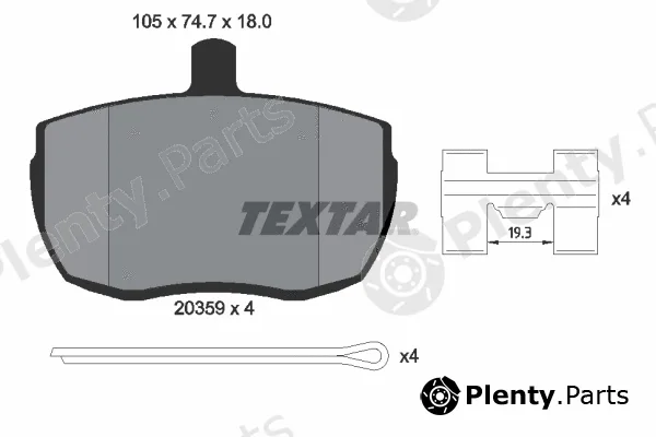 Textar 2035908 — Brake Pad Set, disc brake