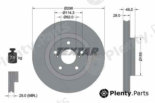 Textar 92168803 — Brake Disc PRO
