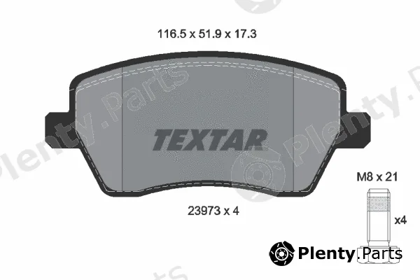 Textar 2397301 — Brake Pad Set, disc brake Q+