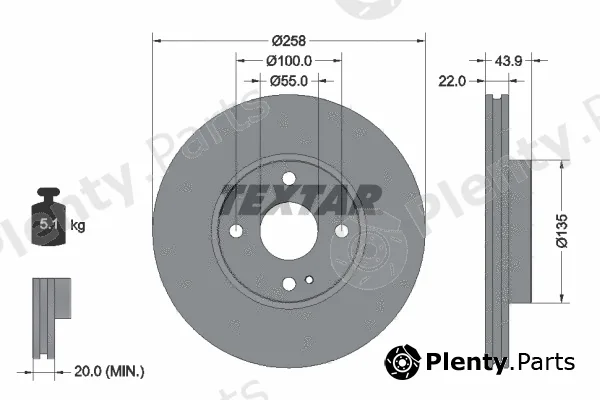 Textar 92300903 — Brake Disc PRO