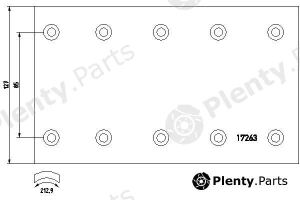 Textar 1726301 — Brake Lining Kit, drum brake