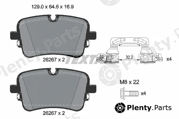 Textar 2626701 — Brake Pad Set, disc brake Q+