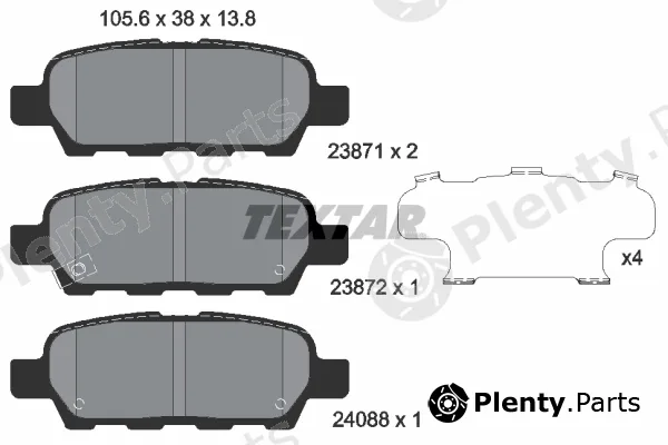 Textar 2387101 — Brake Pad Set, disc brake