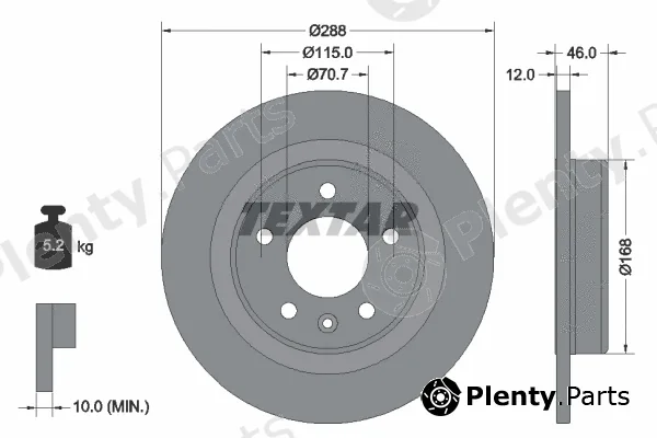 Textar 92314603 — Brake Disc PRO