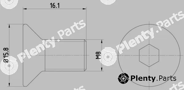 Textar TPM0006 — Bolt, brake disc