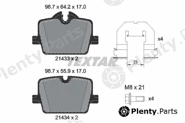 Textar 2143301 — Brake Pad Set, disc brake Q+