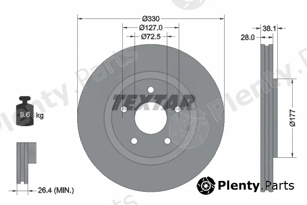 Textar 92278903 — Brake Disc PRO