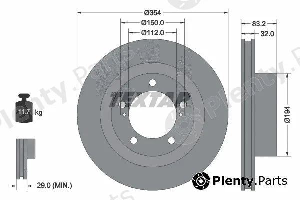 Textar 92303003 — Brake Disc PRO