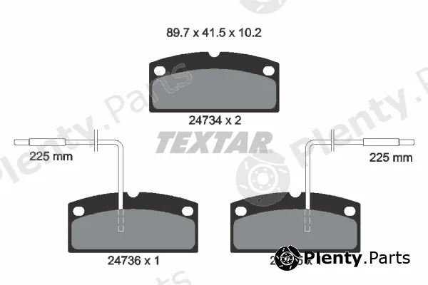 Textar 2473401 — Brake Pad Set, disc brake