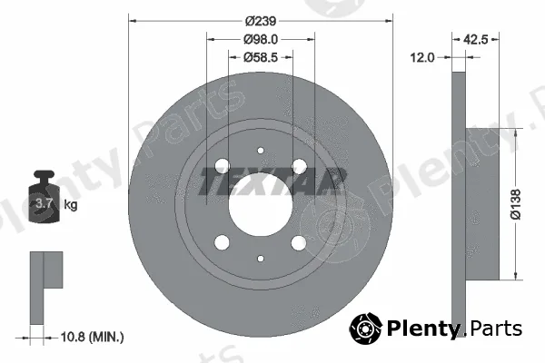 Textar 92039100 — Brake Disc