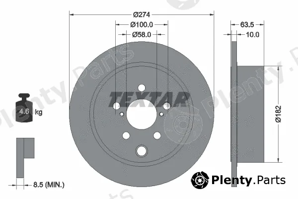 Textar 92262003 — Brake Disc PRO