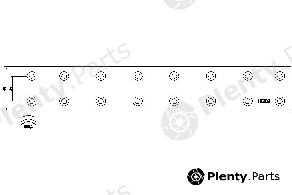 Textar 15303 — Brake Lining, drum brake