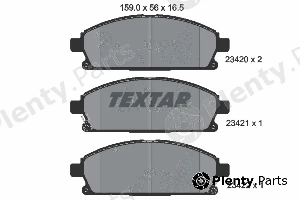 Textar 2342001 — Brake Pad Set, disc brake