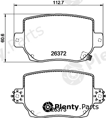 Textar 2637203 — Brake Pad Set, disc brake Q+