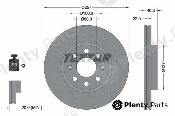 Textar 92145700 — Brake Disc
