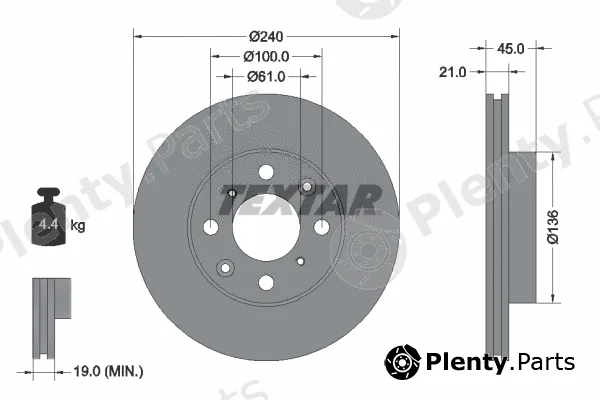 Textar 92077800 — Brake Disc