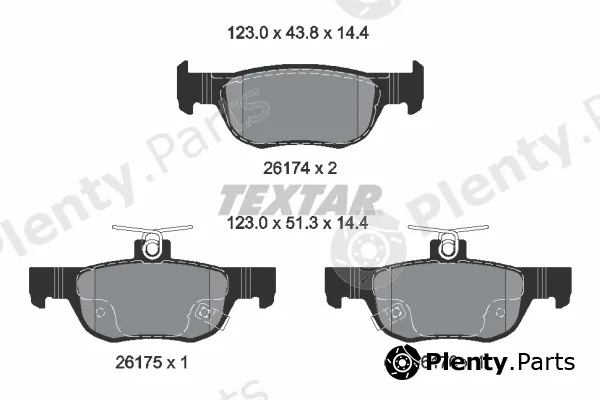 Textar 2617401 — Brake Pad Set, disc brake Q+