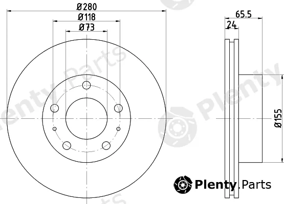 Textar 92073800 — Brake Disc