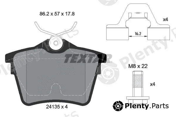Textar 2413501 — Brake Pad Set, disc brake