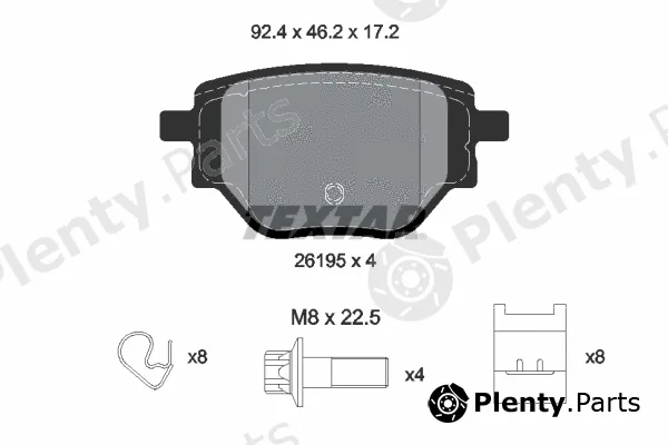 Textar 2619501 — Brake Pad Set, disc brake Q+
