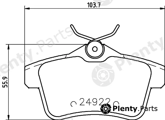 Textar 2492203 — Brake Pad Set, disc brake