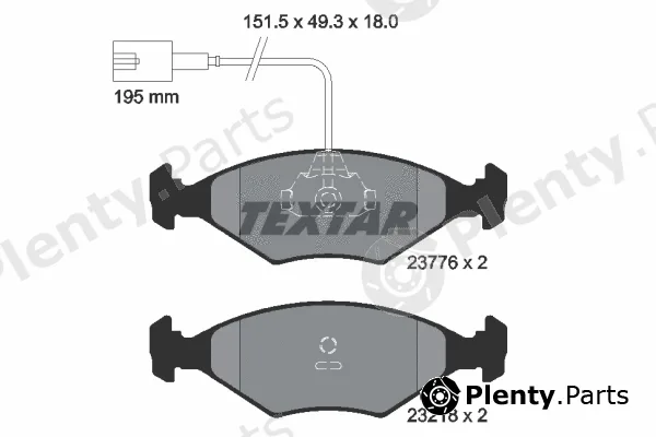 Textar 2377601 — Brake Pad Set, disc brake