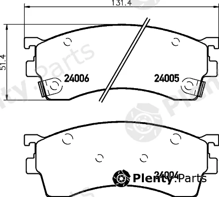 Textar 2400501 — Brake Pad Set, disc brake