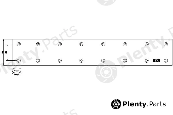 Textar 15305 — Brake Lining, drum brake