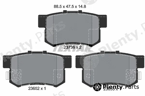 Textar 2365201 — Brake Pad Set, disc brake Q+
