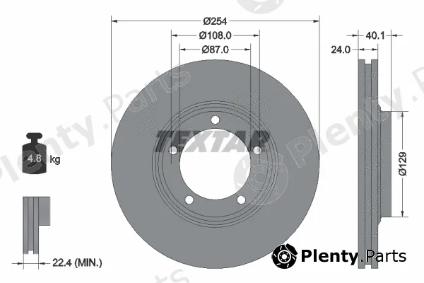 Textar 92234500 — Brake Disc