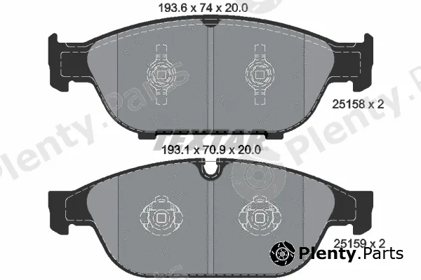 Textar 2515802 — Brake Pad Set, disc brake Q+
