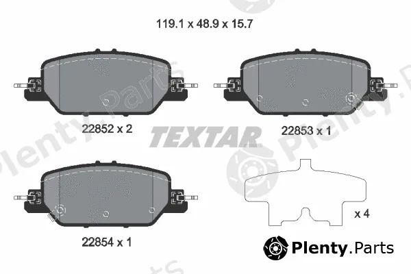 Textar 2285201 — Brake Pad Set, disc brake