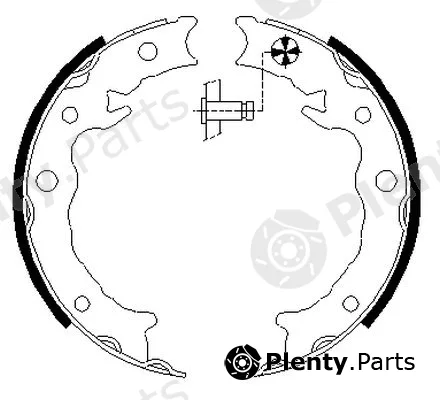 Textar 91080500 — Brake Shoe Set, parking brake